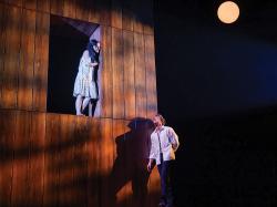 Emilia Suárez (Juliet) and Rudy Pankow (Romeo) in A.R.T.'s production of "Romeo and Juliet." (Courtesy Nile Scott Studios and Maggie Hall)