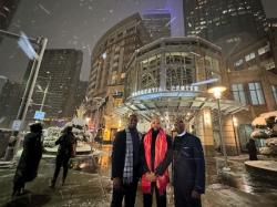 Louis D. Brown Peace Institute honored during Prudential Center's "31 Nights of Light," an annual tradition celebrating nonprofit organizations throughout December. Photo courtesy of Rosa Cabán.